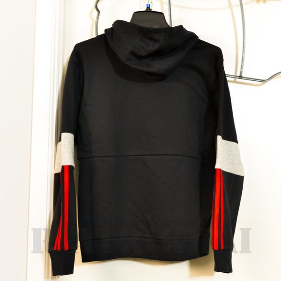 Red/Black  NWT adidas Youth boys Fleece Hoodie - Picture 4 of 4